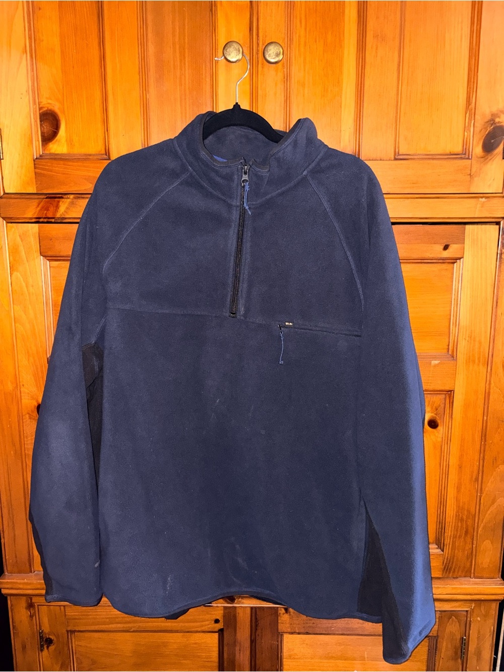 Men's Navy Lightweight Half-Zip Fleece Pullover